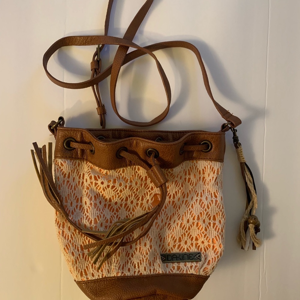 Orange and Brown Crossbody